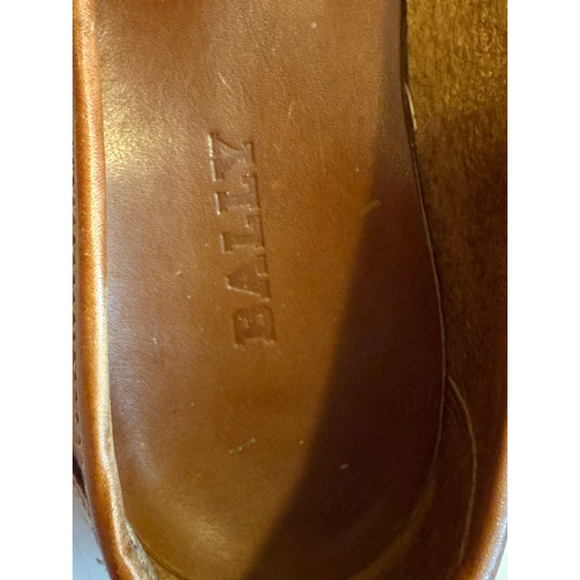 Bally Kaftan Men’s Tan Leather Horsebit Tassel Loafers Size 10.5M Made in Italy - Picture 9 of 10
